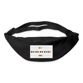 Widerstandstabelle - Gürteltasche - Schwarz - Vorne