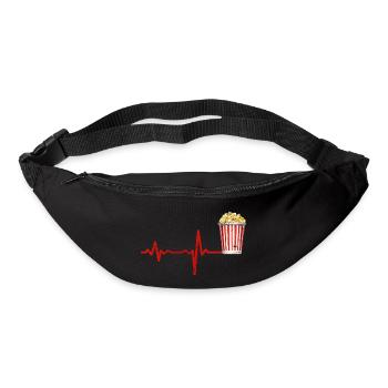 Heartbeat popcorn - gift - Bum bag - black - Front