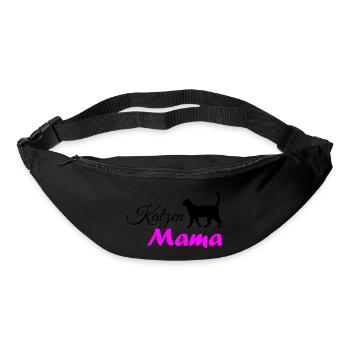 Katzenmama/ Katzenbesitzer - Gürteltasche - Schwarz - Vorne