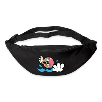 Smiley Swimming - Gürteltasche - Schwarz - Vorne
