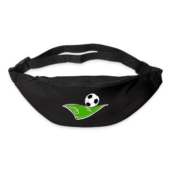 fussball zeichnung feld und ballon - Gürteltasche - Schwarz - Vorne