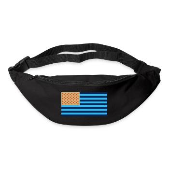 Drapeau de Djurgården - Sac banane - noir - Devant