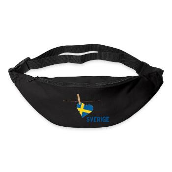 Herz Sverige - Gürteltasche - Schwarz - Vorne