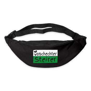 Woschechter Steirer, Steiermark, Mundart, Dialekt - Gürteltasche - Schwarz - Vorne