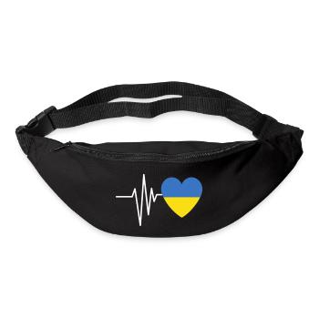 Ukraine Lover Heartbeat - Sac banane - noir - Devant