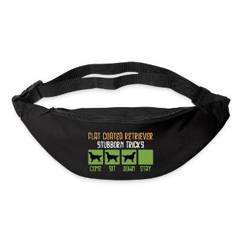 Flat Coated Retriever Dictons drôles drôles - Sac banane - noir - Devant