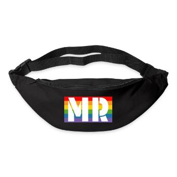 Chemise arc-en-ciel MR - Sac banane - noir - Devant