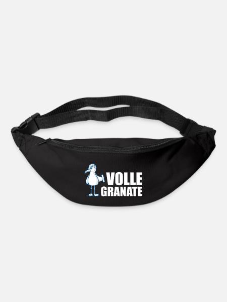 Coole Möwe = volle Granate - Gürteltasche - Schwarz