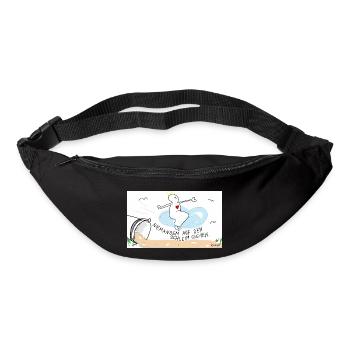 Niemandem auf den Schleim gehen. - Gürteltasche - Schwarz - Vorne