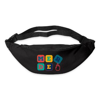 Merde! - Stinkefinger - Gürteltasche - Schwarz - Vorne