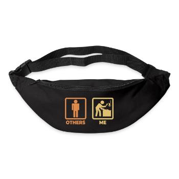 Figurine bâton de boucher - Sac banane - noir - Devant