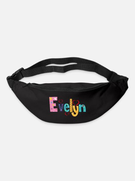 Nom personnalisé d’Evelyn - Sac banane - noir