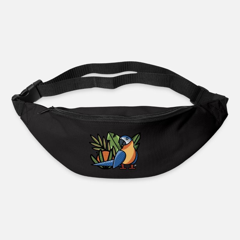 Parrot Macau Macao tropical ararauna - Bum bag - black