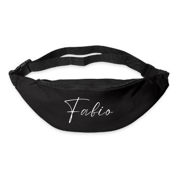 Fabio Name T-Shirt Geschenk Für Männer - Gürteltasche - Schwarz - Vorne