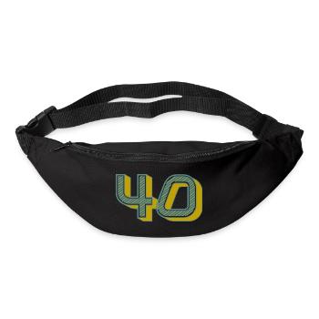 40. 40 ANS. 40e ANNIVERSAIRE. ANNIVERSAIRE 40 ANS. - Sac banane - noir - Devant
