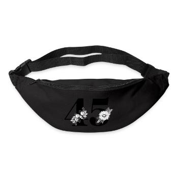 Number 45 Black Floral - 45th Floral Anniversary - Bum bag - black - Front
