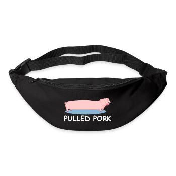 Pulled Pork | Schwein, Grill, Party, Fleisch - Gürteltasche - Schwarz - Vorne