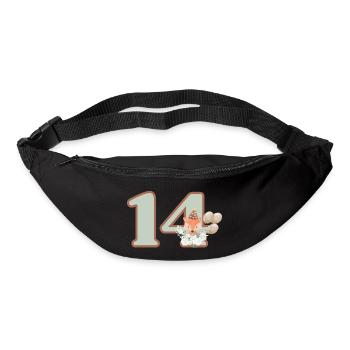 14th Birthday Fox Flowers - Bum bag - black - Front