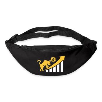Bitcoin Crypto Next Big Power Bullrun Go Up - Gürteltasche - Schwarz - Vorne