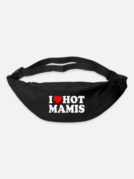 I love hot mamis - Gürteltasche - Schwarz
