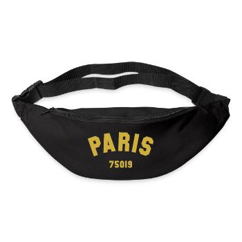 19e arrondissement de PARIS - Sac banane - noir - Devant