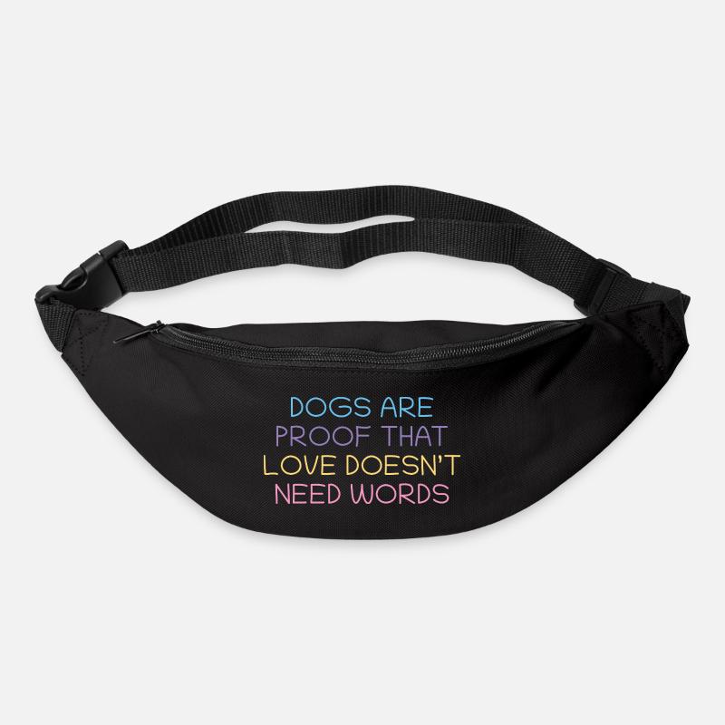 Hunde beweisen Liebe ohne Worte - Gürteltasche - Schwarz