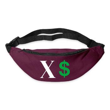 Buchstabe x Dollar - Gürteltasche - Burgunderrot - Vorne