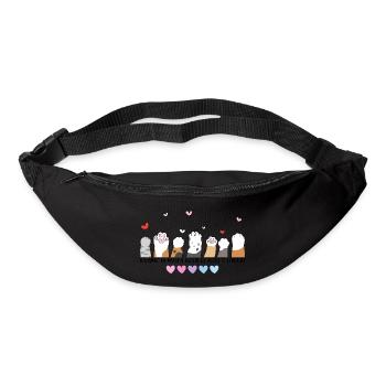 Katzenpfoten heben die Hände hoch - Gürteltasche - Schwarz - Vorne