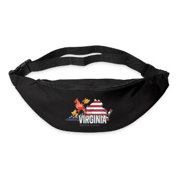 Virginie États-Unis Souvenir Vintage Rétro - Sac banane - noir - Devant