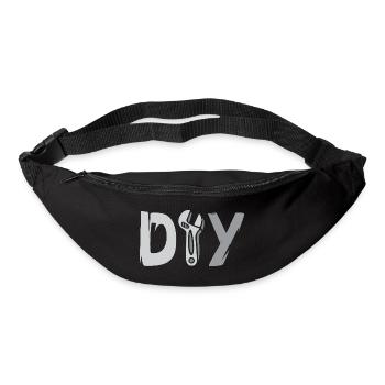 DIY Design – Werkzeug Logo für Heimwerker Bastler - Gürteltasche - Schwarz - Vorne