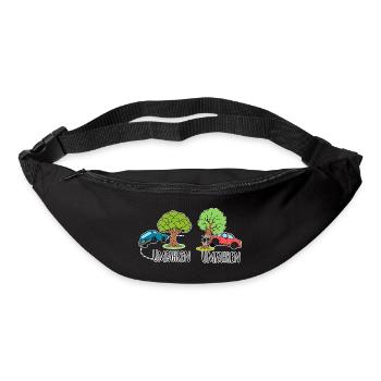 Driving around or driving around the tree by car? - Bum bag - black - Front