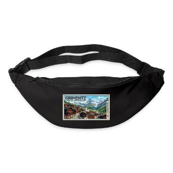 Grimentz Alpenpanorama Poster - Gürteltasche - Schwarz - Vorne
