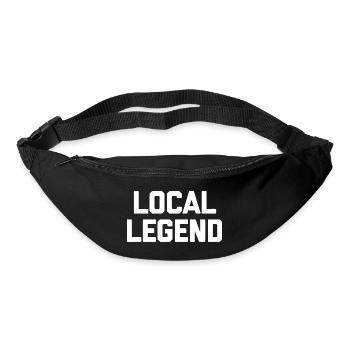 Lokale Legende Fette Typografie - Gürteltasche - Schwarz - Vorne