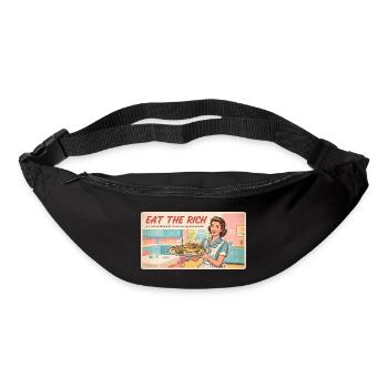 Eat the Rich – Satire rétro - Sac banane - noir - Devant