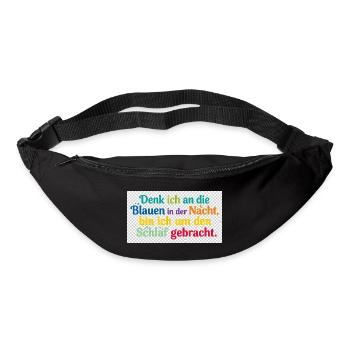 Bunte Nachtgedanken Schlafzitat - Gürteltasche - Schwarz - Vorne