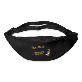 Mein Name ist Hase - Gürteltasche - Schwarz - Vorne