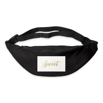 Goldene Script-Schrift Sweet - Gürteltasche - Schwarz - Vorne