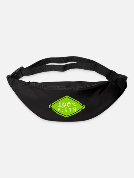 100 Prozent Vegan - Gürteltasche - Schwarz