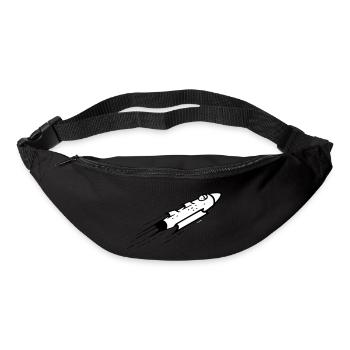 Rakte Weltall Geschenkidee schnell zum Mond - Gürteltasche - Schwarz - Vorne