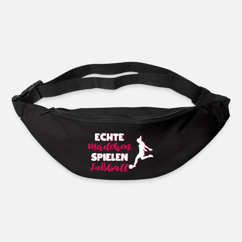 Echte mädchen spielen fußball Sport Trainer - Gürteltasche - Schwarz