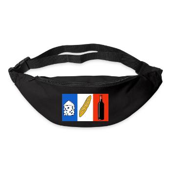French flag - Bum bag - black - Front