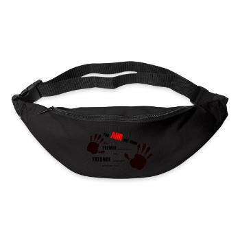 Als Fremde gekommen, als Freunde gegangen - Gürteltasche - Schwarz - Vorne