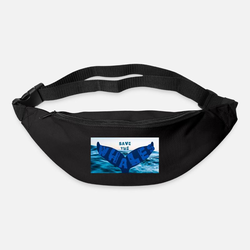 Save the whales - Gürteltasche - Schwarz