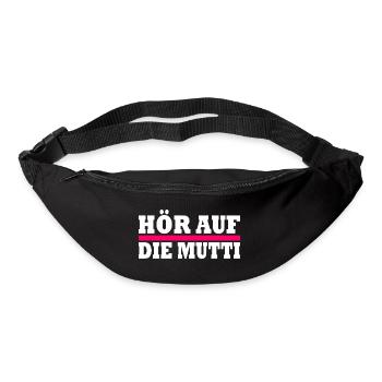 Hör auf die mutti - Gürteltasche - Schwarz - Vorne