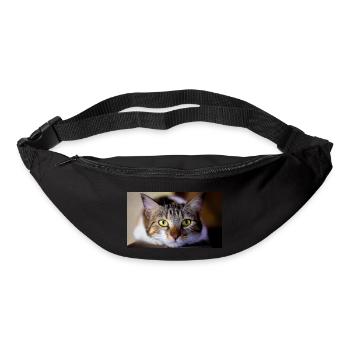 the cat with the sweet look - Bum bag - black - Front