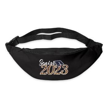 Senior 2023 Leopard Skin Graduated Graduation Gift - Bum bag - black - Front