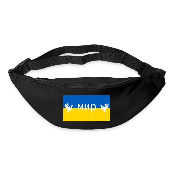 Frieden auf ukrainisch Ukraine Russland Krieg - Gürteltasche - Schwarz - Vorne