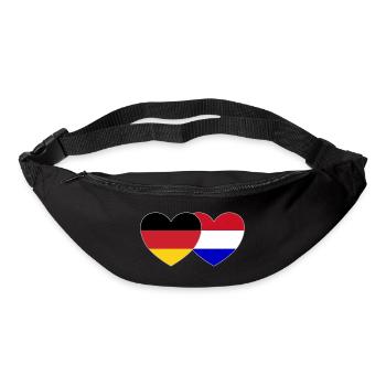 Germany Holland Flag Heart - Bum bag - black - Front