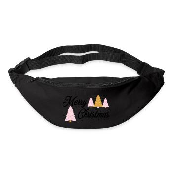 Joyeux sapin de Noël - Sac banane - noir - Devant