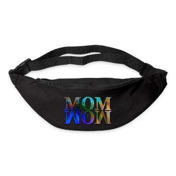 Mama Mom Wow Mothers Day Funny Cute Family Mother - Bum bag - black - Front